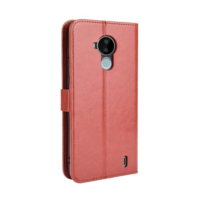 Nokia C30 Handyhülle - Crazy Horse III Leder Series Case - braun
