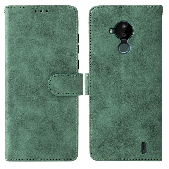 Nokia C30 Handyhülle - Vintage II Leder Bookcover Series - grün