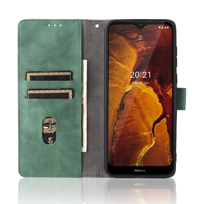 Nokia C30 Handyhülle - Vintage II Leder Bookcover Series - grün