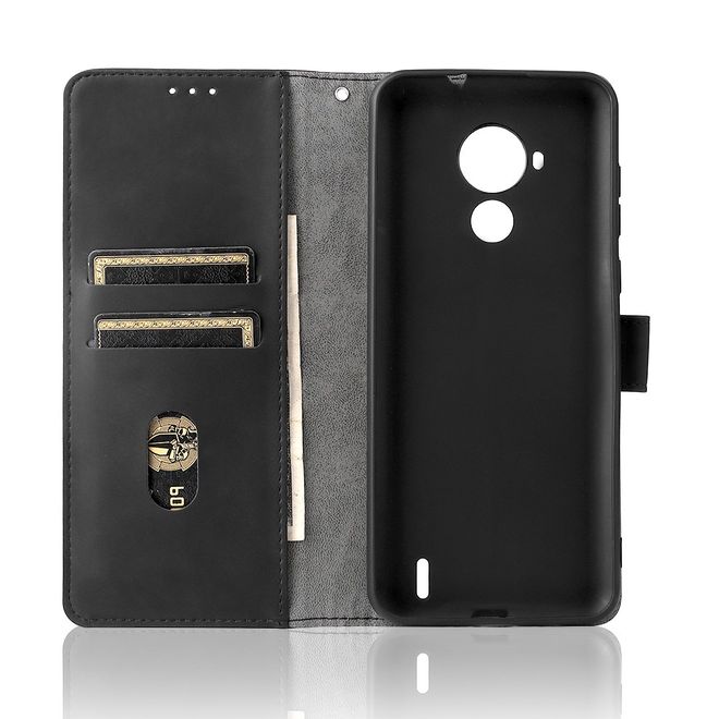 Nokia C30 Handyhülle - Vintage II Leder Bookcover Series - schwarz