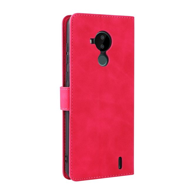 Nokia C30 Handyhülle - Vintage II Leder Bookcover Series - rot