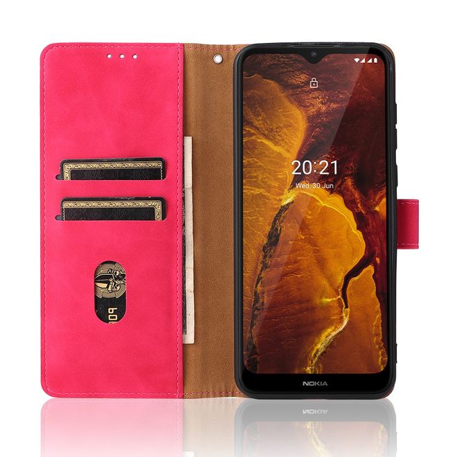 Nokia C30 Handyhülle - Vintage II Leder Bookcover Series - rot