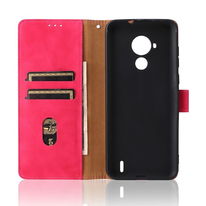 Nokia C30 Handyhülle - Vintage II Leder Bookcover Series - rot