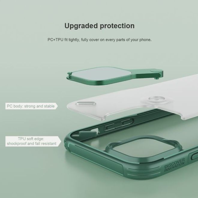 Nillkin - iPhone 13 Hülle - Hardcase mit Kickstand - Cyclops Series - schwarz