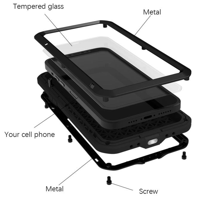 Love Mei - iPhone 13 mini Hülle - Case aus Metall - Powerful Series - weiss