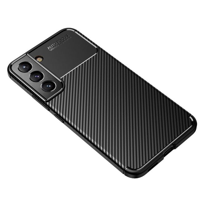 Samsung Galaxy S22+ Handyhülle - Carbon Fiber TPU Softcase Series - schwarz