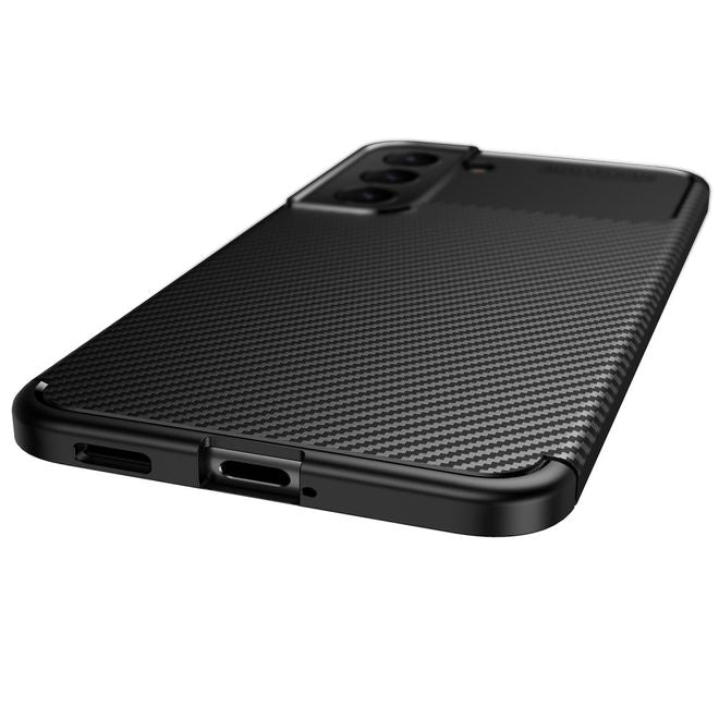 Samsung Galaxy S22+ Handyhülle - Carbon Fiber TPU Softcase Series - schwarz
