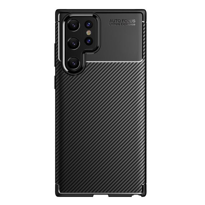 Samsung Galaxy S22 Ultra Handyhülle - Carbon Fiber TPU Softcase Series - schwarz