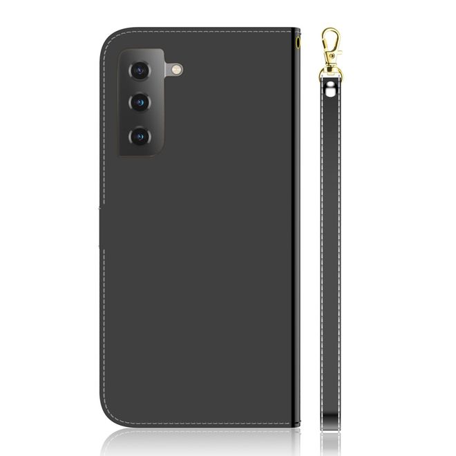 Samsung Galaxy S22 Hülle - Mirror Surface Bookcover Series - schwarz