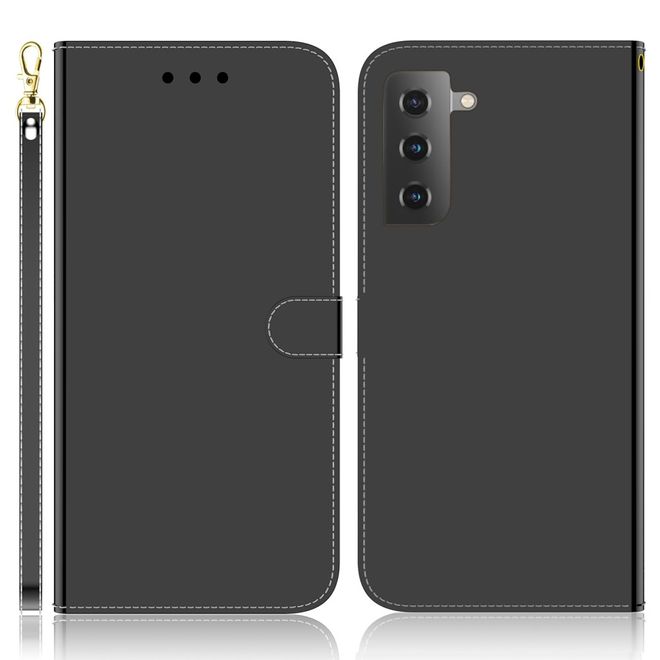 Samsung Galaxy S22+ Hülle - Mirror Surface Bookcover Series - schwarz