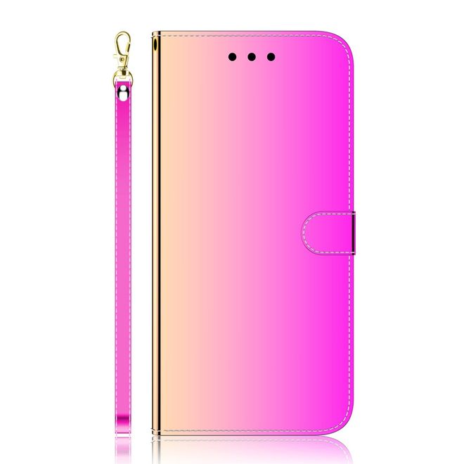Samsung Galaxy S22+ Hülle - Mirror Surface Bookcover Series - rosa