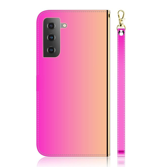 Samsung Galaxy S22+ Hülle - Mirror Surface Bookcover Series - rosa
