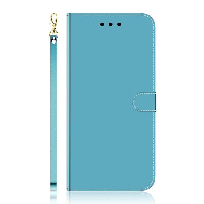 Samsung Galaxy S22+ Hülle - Mirror Surface Bookcover Series - blau