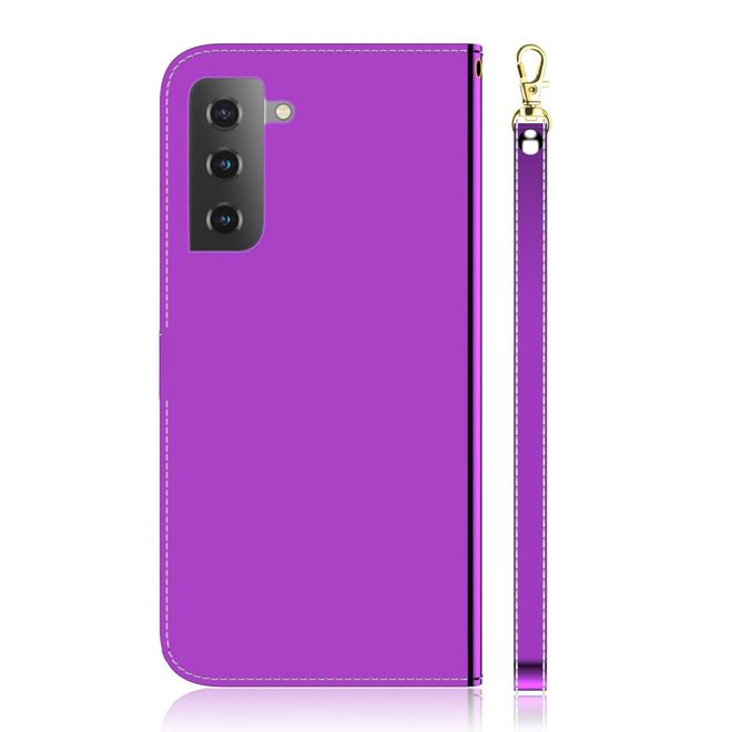 Samsung Galaxy S22+ Hülle - Mirror Surface Bookcover Series - purpur
