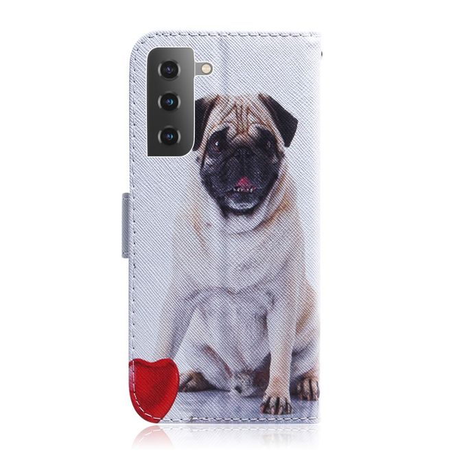 Samsung Galaxy S22 Handy Hülle - Leder Bookcover Image Series - Mops