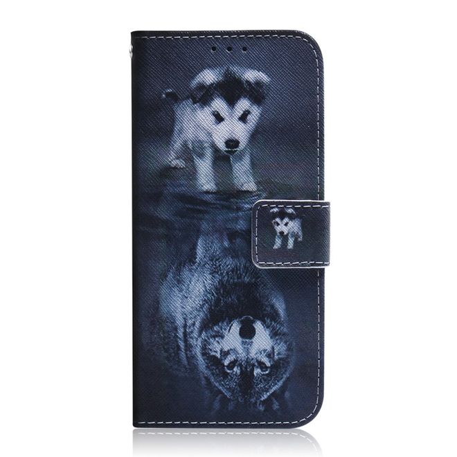 Samsung Galaxy S22 Handy Hülle - Leder Bookcover Image Series - Baby Wolf