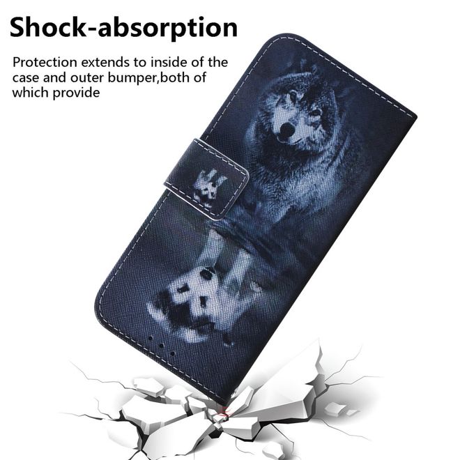 Samsung Galaxy S22 Handy Hülle - Leder Bookcover Image Series - Baby Wolf