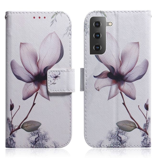 Samsung Galaxy S22 Handy Hülle - Leder Bookcover Image Series - schöne Blume