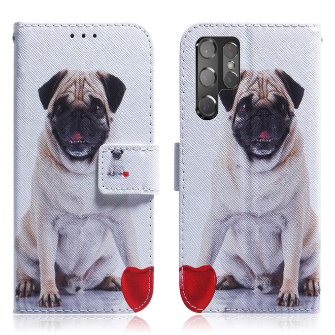 Samsung Galaxy S22 Ultra Handy Hülle - Leder Bookcover Image Series - Mops