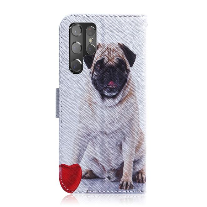 Samsung Galaxy S22 Ultra Handy Hülle - Leder Bookcover Image Series - Mops