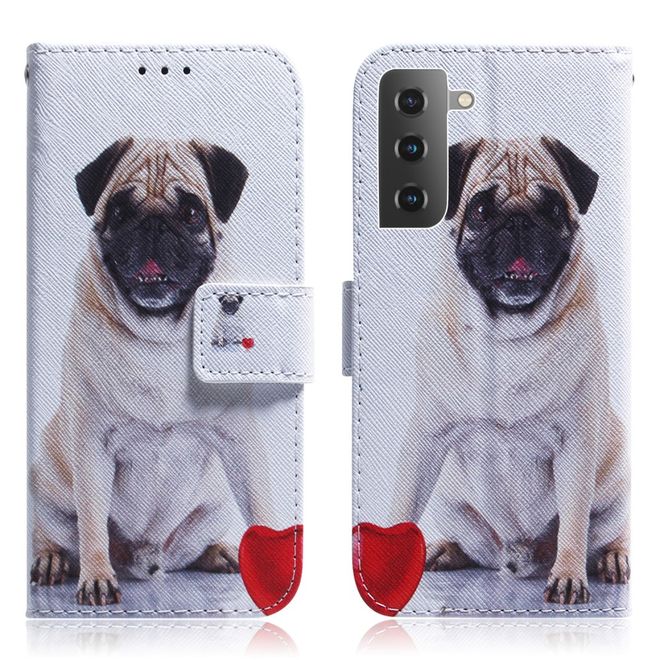 Samsung Galaxy S22+ Handy Hülle - Leder Bookcover Image Series - Mops