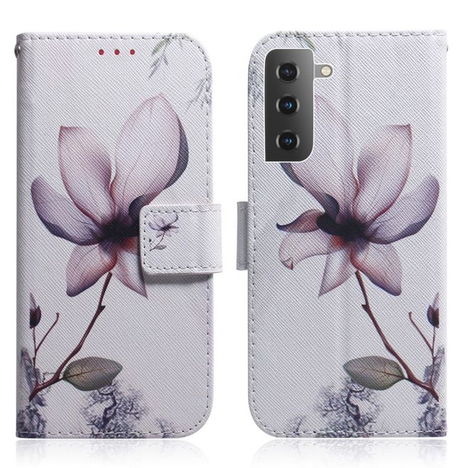 Samsung Galaxy S22+ Handy Hülle - Leder Bookcover Image Series - schöne Blume