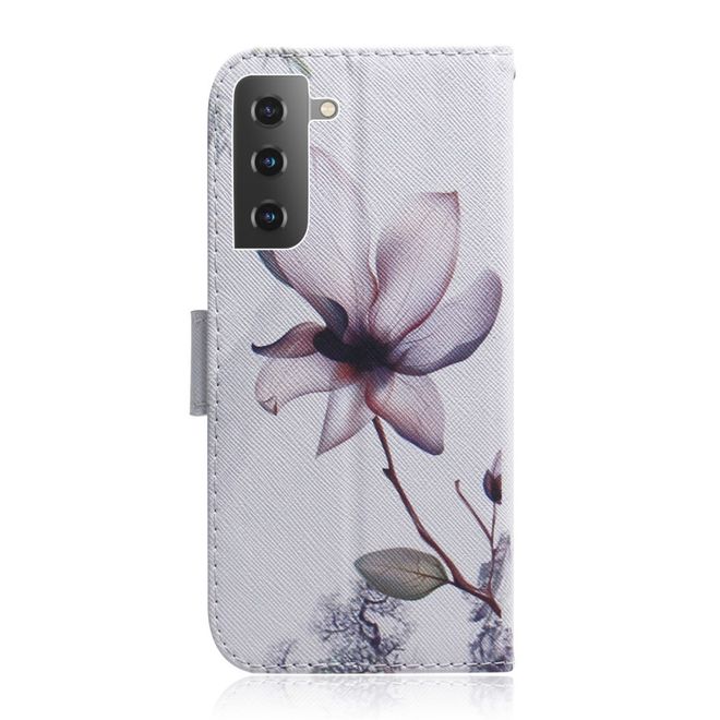 Samsung Galaxy S22+ Handy Hülle - Leder Bookcover Image Series - schöne Blume