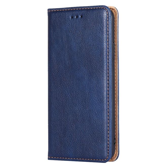 Samsung Galaxy S22+ Handy Hülle - Crazy Horse V Leder Bookcover Series - blau