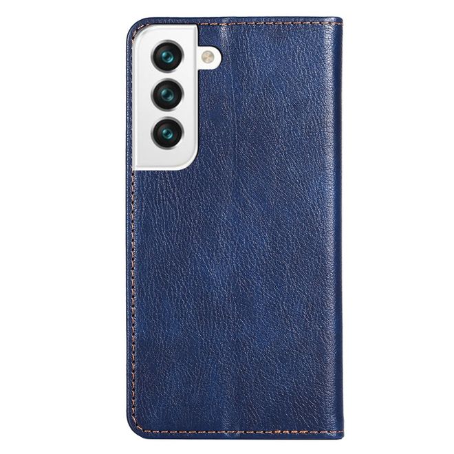 Samsung Galaxy S22+ Handy Hülle - Crazy Horse V Leder Bookcover Series - blau