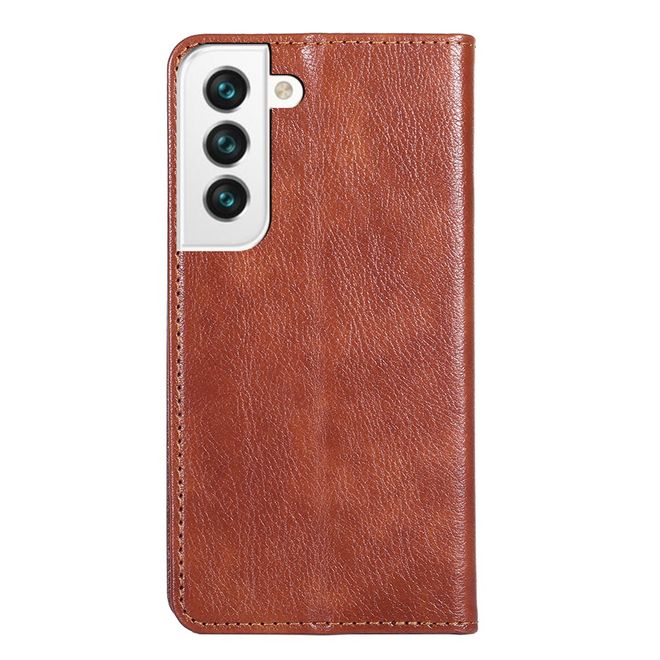 Samsung Galaxy S22+ Handy Hülle - Crazy Horse V Leder Bookcover Series - braun