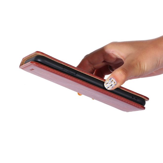 Samsung Galaxy S22+ Handy Hülle - Crazy Horse V Leder Bookcover Series - braun