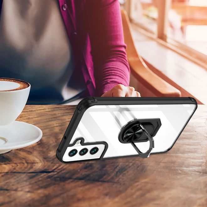 Samsung Galaxy S22+ Hülle - Hardcase mit Kickstand - schwarz