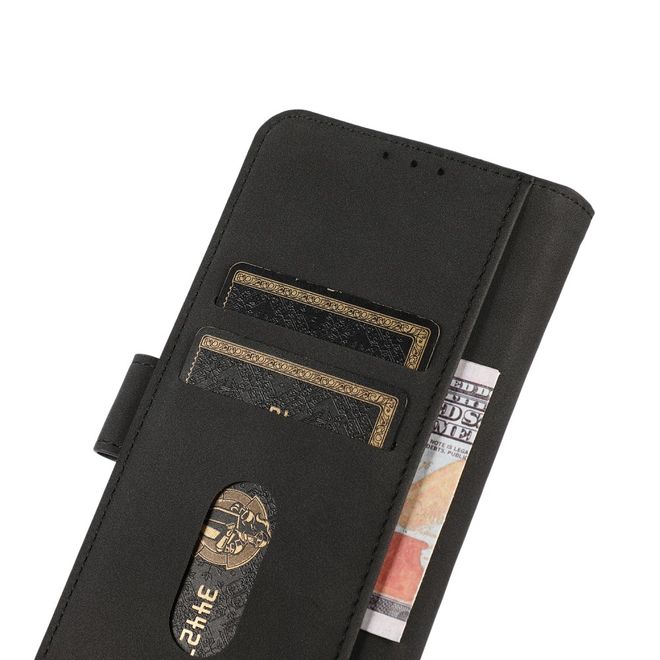 Samsung Galaxy S22+ Handyhülle - Vintage II Leder Bookcover Series - schwarz