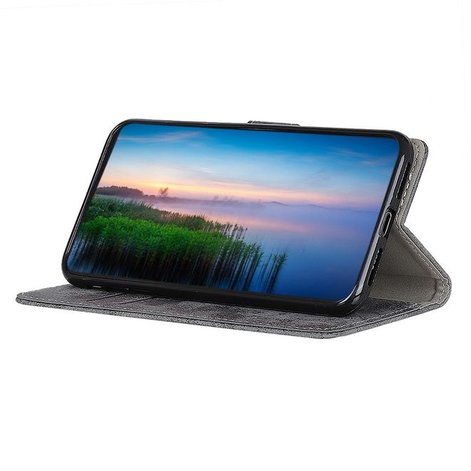 Samsung Galaxy S22+ Handyhülle - Vintage Leder Bookcover Series - grau