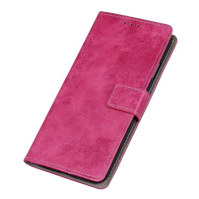 Samsung Galaxy S22+ Handyhülle - Vintage Leder Bookcover Series - rosa