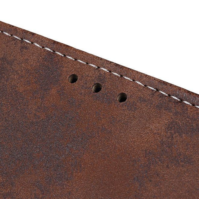 Samsung Galaxy S22+ Handyhülle - Vintage Leder Bookcover Series - braun