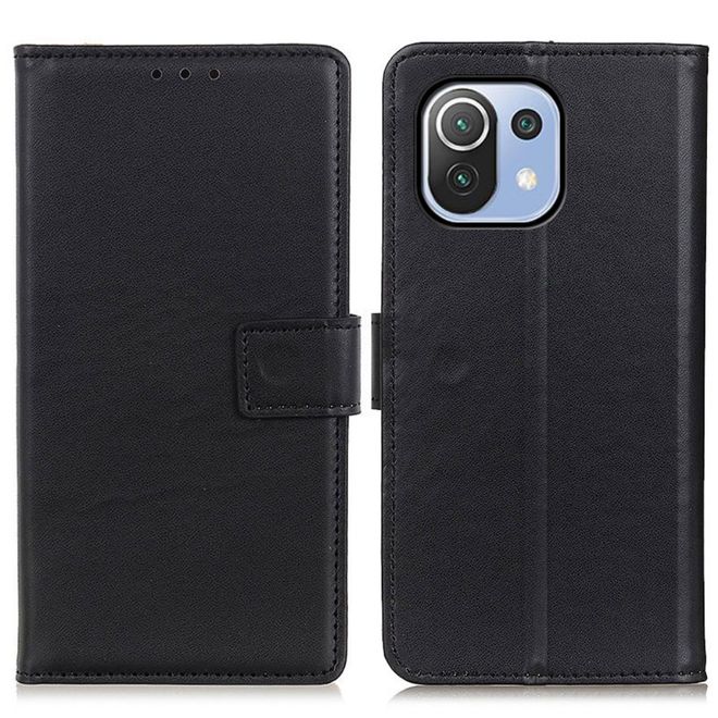 Xiaomi Mi 11 Lite 5G / 4G / Mi 11 Lite 5G NE Handy Hülle - Classic II Leder Bookcover Series - schwarz