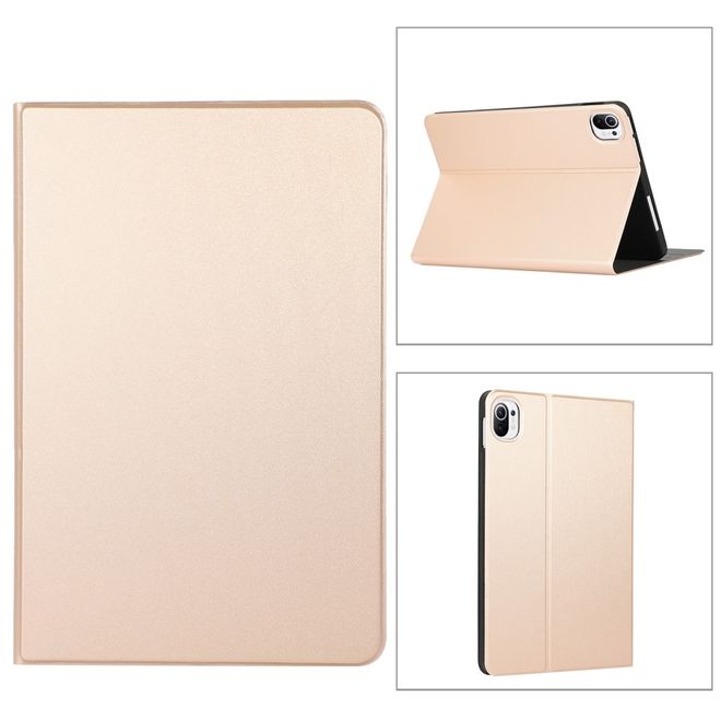Xiaomi Pad 5 / Pad 5 Pro Hülle - Leder Bookcover mit Standfunktion - gold