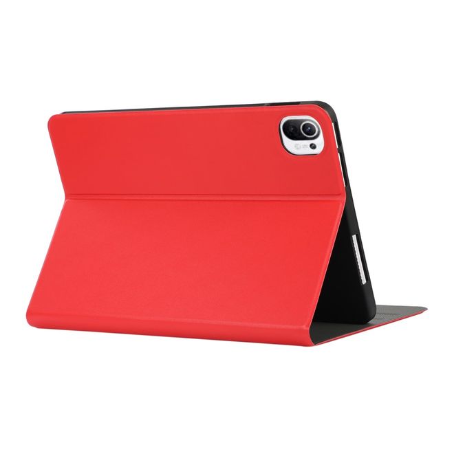 Xiaomi Pad 5 / Pad 5 Pro Hülle - Leder Bookcover mit Standfunktion - rot