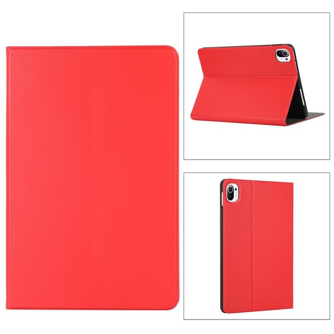 Xiaomi Pad 5 / Pad 5 Pro Hülle - Leder Bookcover mit Standfunktion - rot