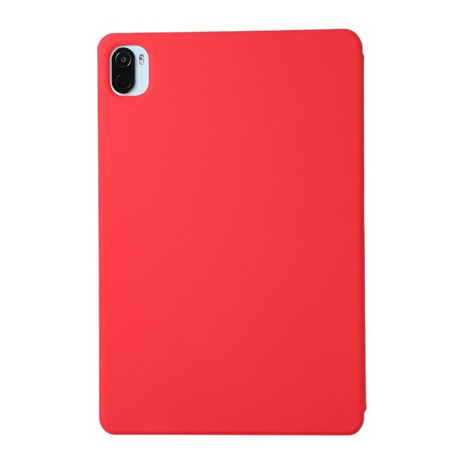 Xiaomi Pad 5 / Pad 5 Pro Leder Hülle - dreifach faltbar - rot