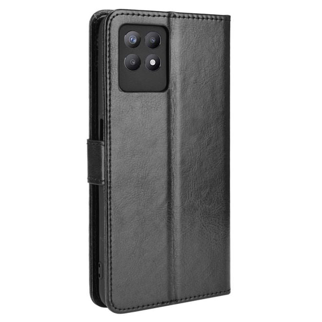Realme 8i Handy Hülle - Classic II Leder Bookcover Series - schwarz