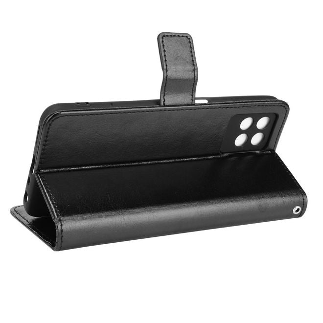 Realme 8i Handy Hülle - Classic II Leder Bookcover Series - schwarz