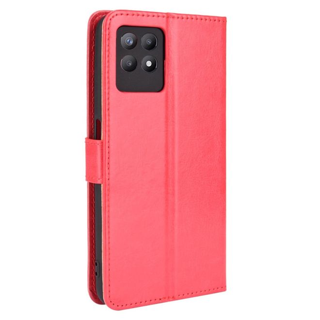 Realme 8i Handy Hülle - Classic II Leder Bookcover Series - rot