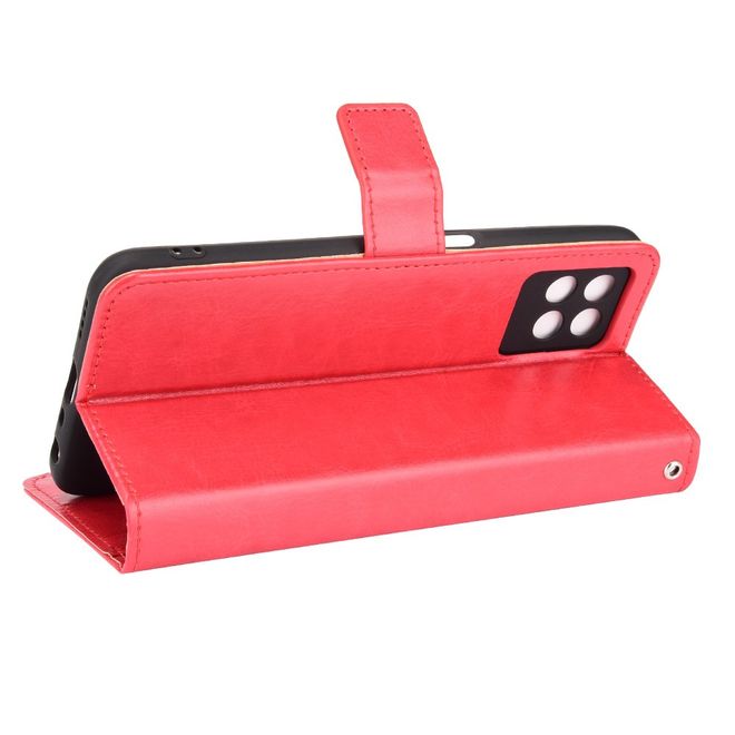 Realme 8i Handy Hülle - Classic II Leder Bookcover Series - rot