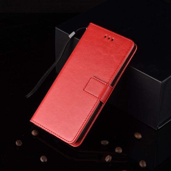 Realme 8i Handy Hülle - Classic II Leder Bookcover Series - rot