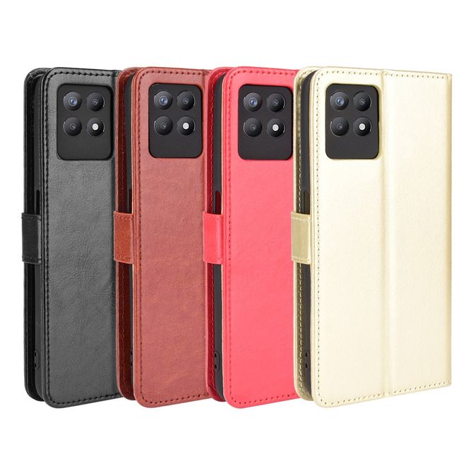 Realme 8i Handy Hülle - Classic II Leder Bookcover Series - rot