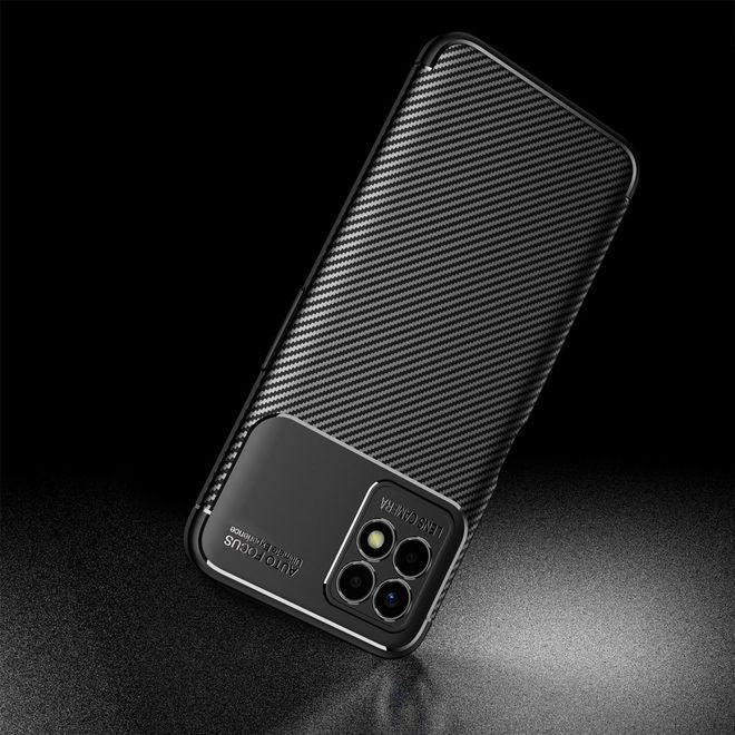 Realme 8i Handyhülle - Carbon Fiber TPU Softcase Series - blau