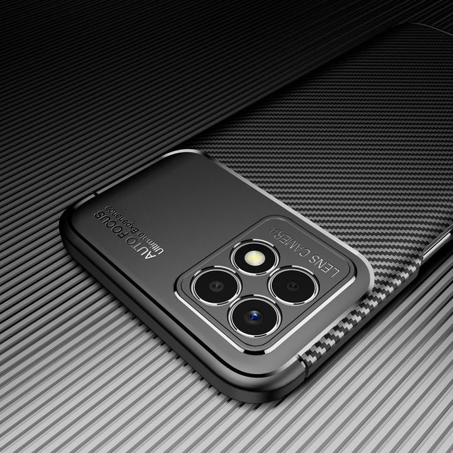 Realme 8i Handyhülle - Carbon Fiber TPU Softcase Series - blau