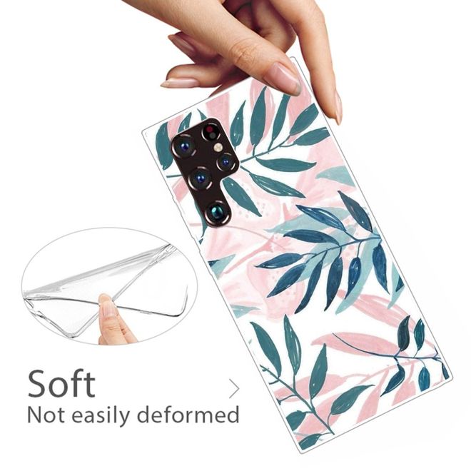Samsung Galaxy S22 Ultra Handyhülle - Softcase Image Kunststoff Series - Blätter